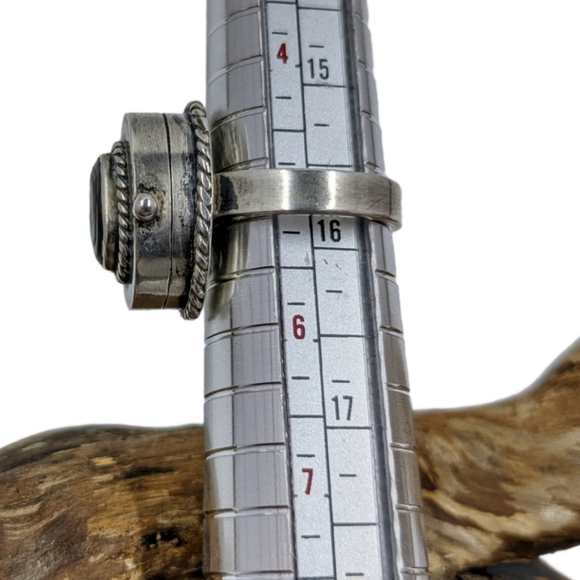 *SOLD* Taxco Abalone 925 Sterling poison ring - Picture 6 of 7